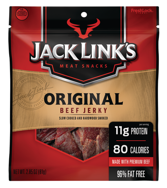 Jack Link’s Beef Jerky 100% Beef Original 2.85 Oz 10g of Protein per Serving