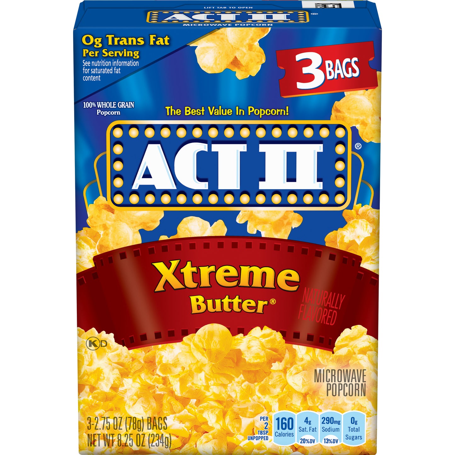 Microwave Popcorn Xtreme Butter