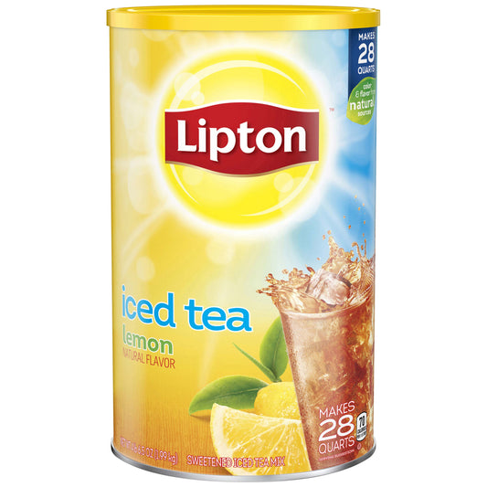 Lipton Iced Tea Mix Black Tea Lemon Caffeinated Makes 28 Quarts 72 Oz Can