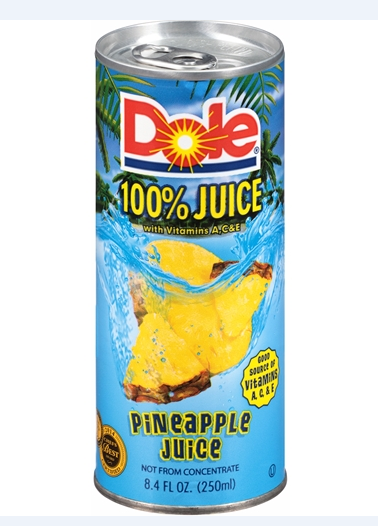 Dole Club Pack Pineapple Juice - 8.4 Oz. PK24