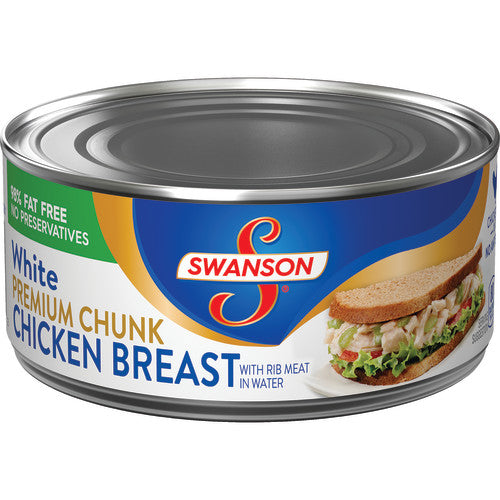 Swanson White Premium Chunk Canned Chicken Breast in Water, Can, 9.75 Oz