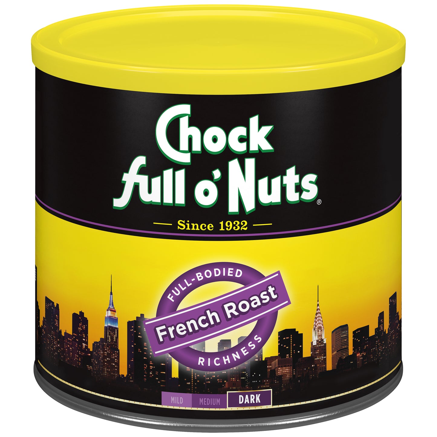 Chock Full O’Nuts® French Roast Ground Coffee Medium-Dark Roast 26 Oz. Can