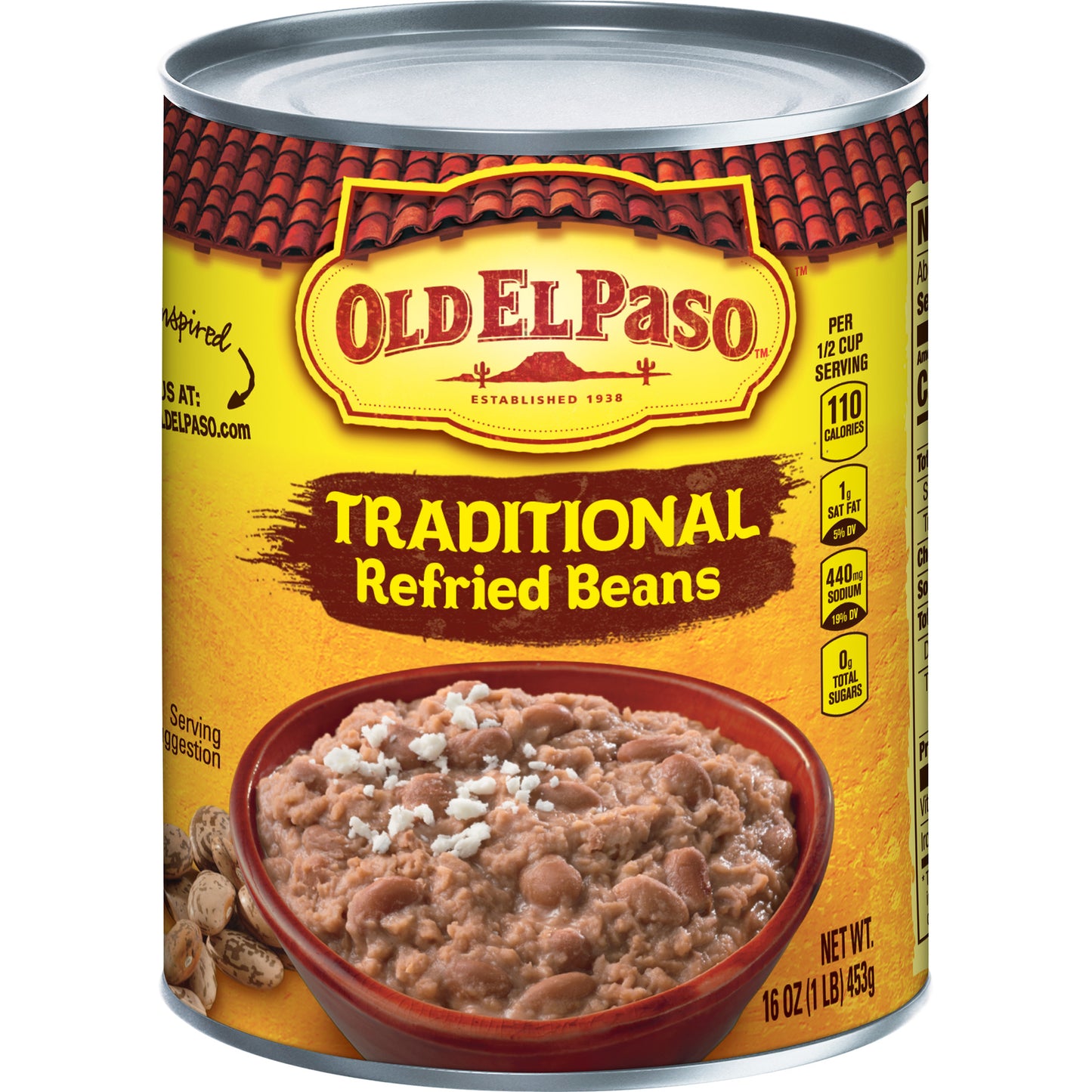 Old El Paso Traditional Refried Beans - 16oz