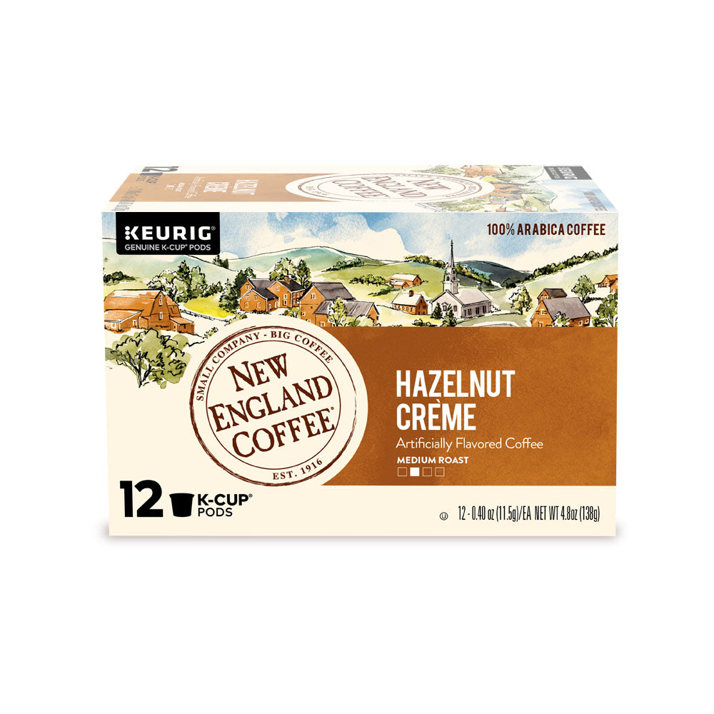 New England Coffee Hazelnut Creme Coffee K-cup Pods 12 Count