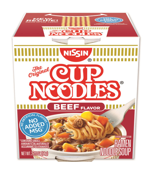 (6 Pack) Nissin Beef Flavor the Original Cup Noodles 2.25 Oz