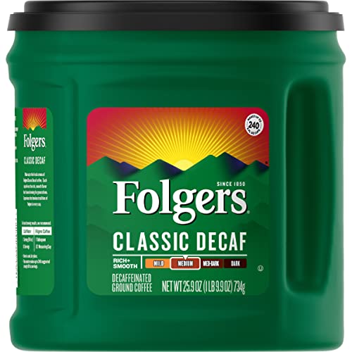 Folgers Classic Decaf Ground Coffee Medium Roast 25.9-Ounce