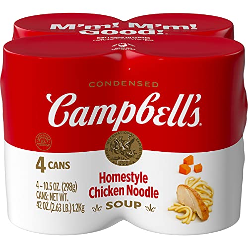 Campbell’s Condensed Homestyle Chicken Noodle Soup 10.5 Oz Can (Pack of 4)