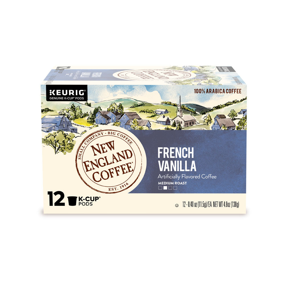 New England Coffee French Vanilla Coffee K-cup Pods, 12 Count