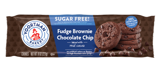 VOORTMAN Bakery Zero Sugar Fudge Brownie Chocolate Chip Cookies 8 Oz