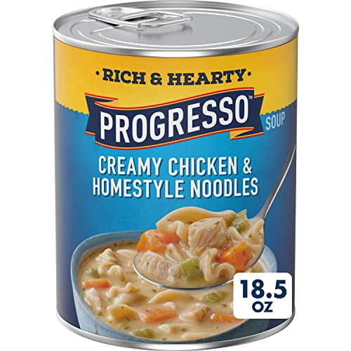 Progresso Rich & Hearty Creamy Chicken & Homestyle Noodles Soup, 19 Oz