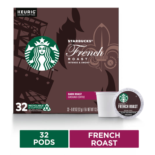 Starbucks K-Cup Pods, French Roast Coffee, 32 Ct, 13.5 Oz