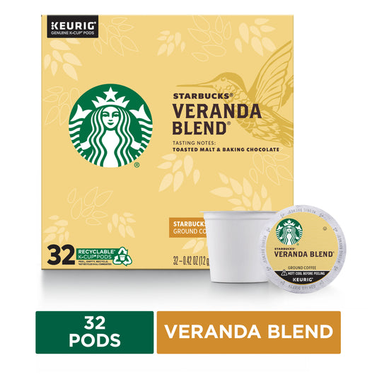 Starbucks Blonde Roast Veranda Blend Coffee K-Cup Pods, 32 Ct