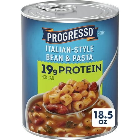 Progresso Italian-Style Bean & Pasta Protein Soup Vegetarian 18.5 Oz.