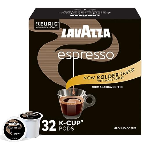 Lavazza Espresso Italiano Single-Serve Coffee K-Cups for Keurig Brewer, Medium Roast,100% Arabica, Value Pack, 32 Count