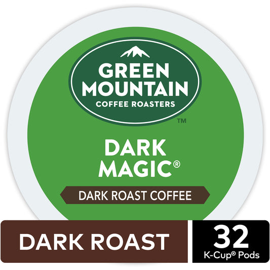 Green Mountain Coffee Dark Magic K-Cup Pods Dark Roast 32 Count for Keurig Brewers