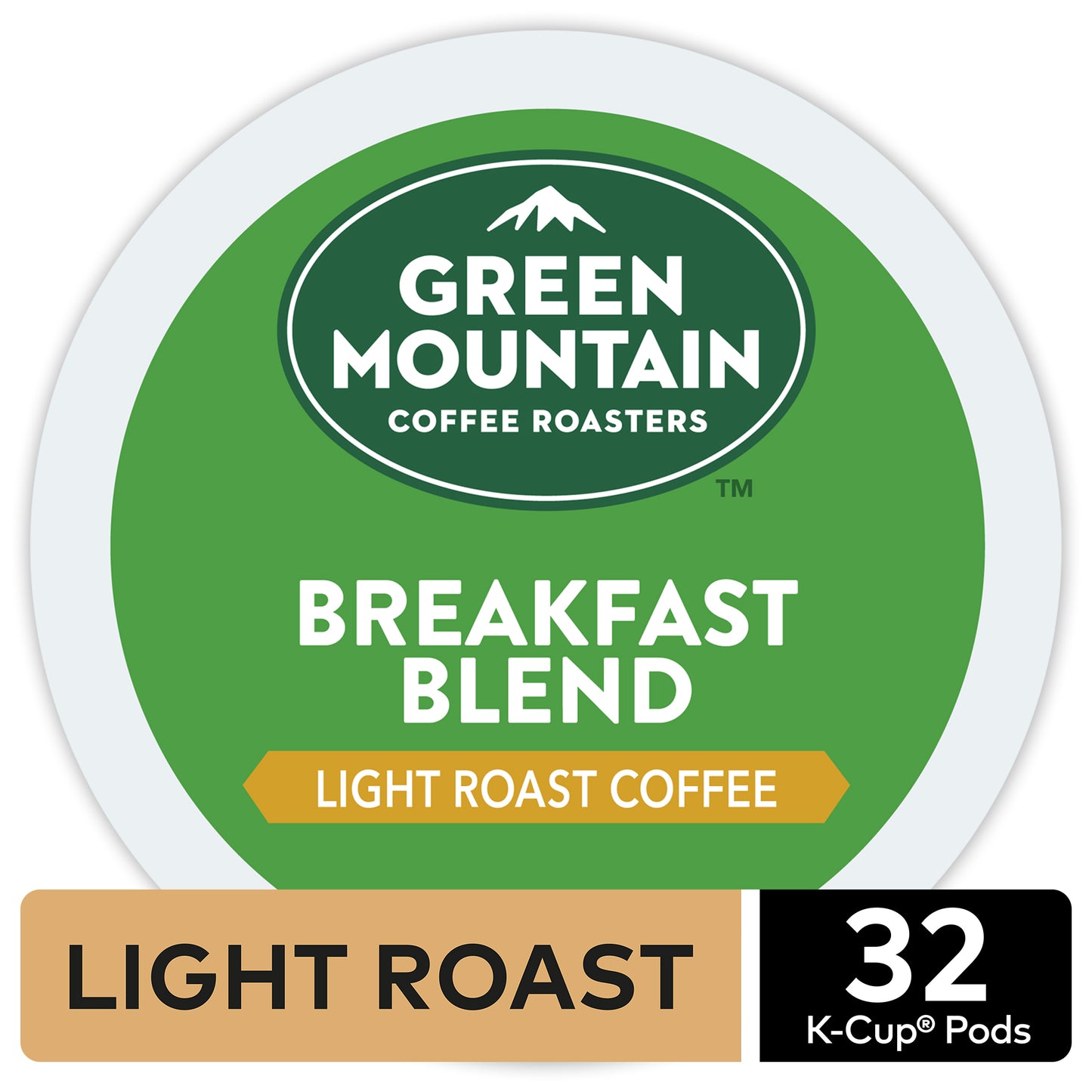 Green Mountain Coffee Breakfast Blend K-Cup Pods Light Roast 32 Count for Keurig Brewers