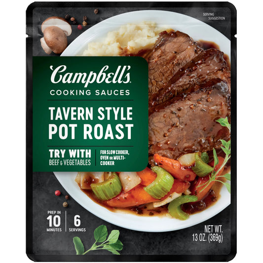 Campbell’s Cooking Sauces, Tavern Style Pot Roast, 13 oz Pouch