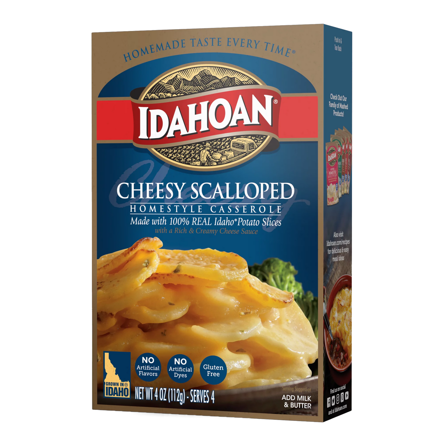 Idahoan Cheesy Scalloped Homestyle Casserole 4 Oz Box