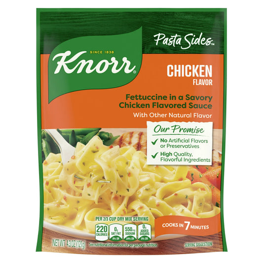 Knorr Creamy Chicken Pasta Fettuccine Cooks in 7 Minutes, 4.3 oz Regular