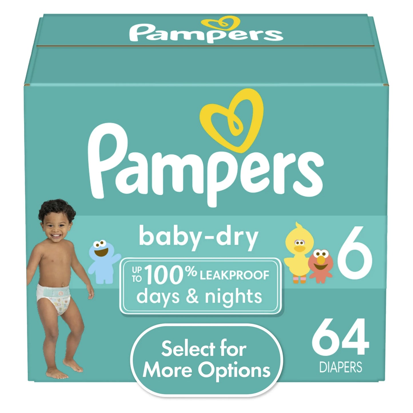 Pampers Baby Dry Diapers Size 6, 64 Count