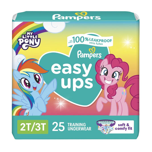 Pampers Easy Ups My Little Pony Training Pants Toddler Girls 2T/3T 25 Ct