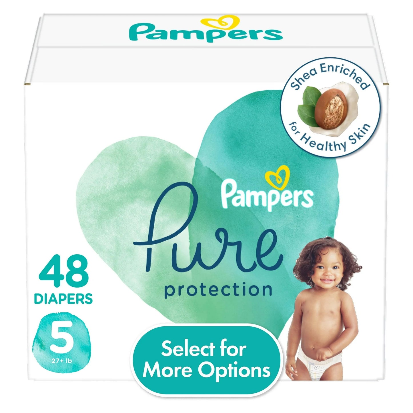 Pampers Pure Diapers Size 5, 48 Count