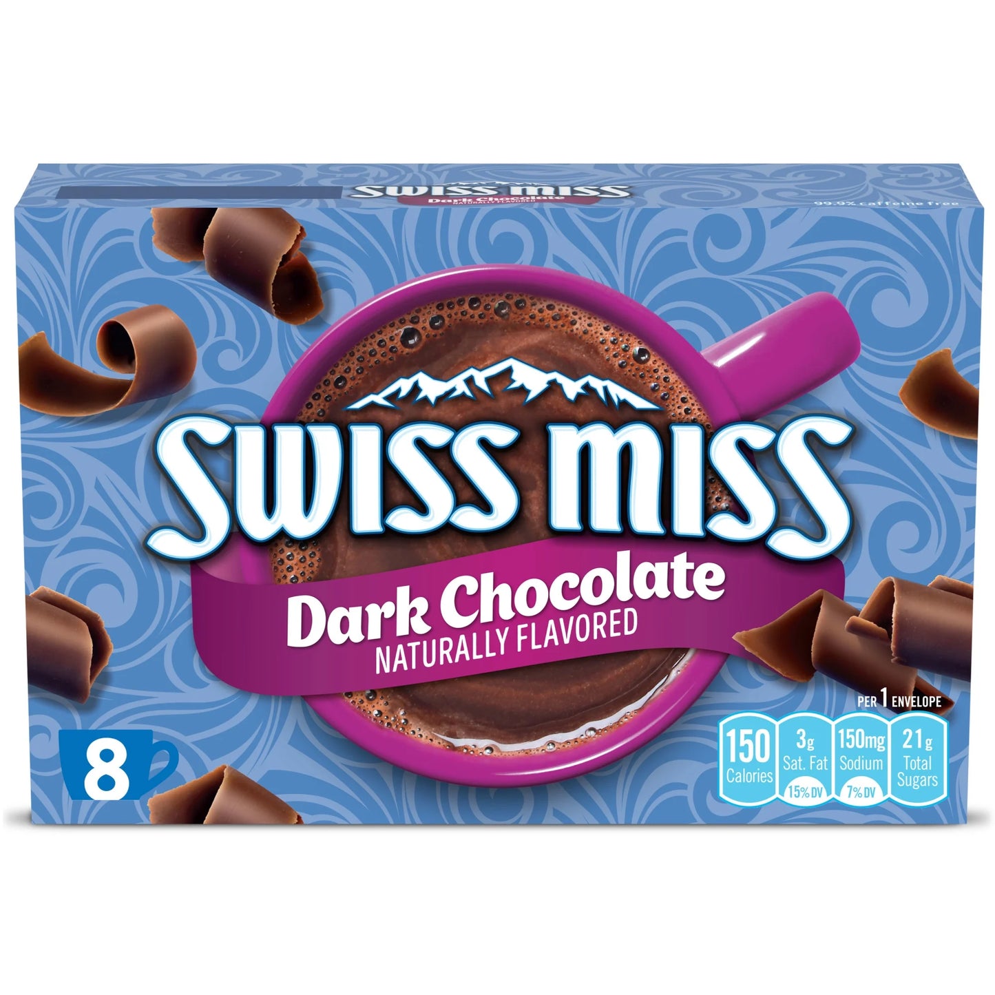 Swiss Miss Dark Chocolate Flavored Hot Cocoa Mix, 8 Count Hot Cocoa Mix Packets