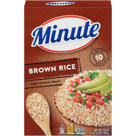 Minute Instant Brown Rice 100 Percent Whole Grain Rice 28 Oz