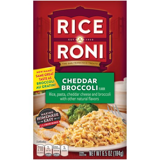 Rice a Roni the San Francisco Treat Cheddar Broccoli Flavor Rice 6.5 Oz