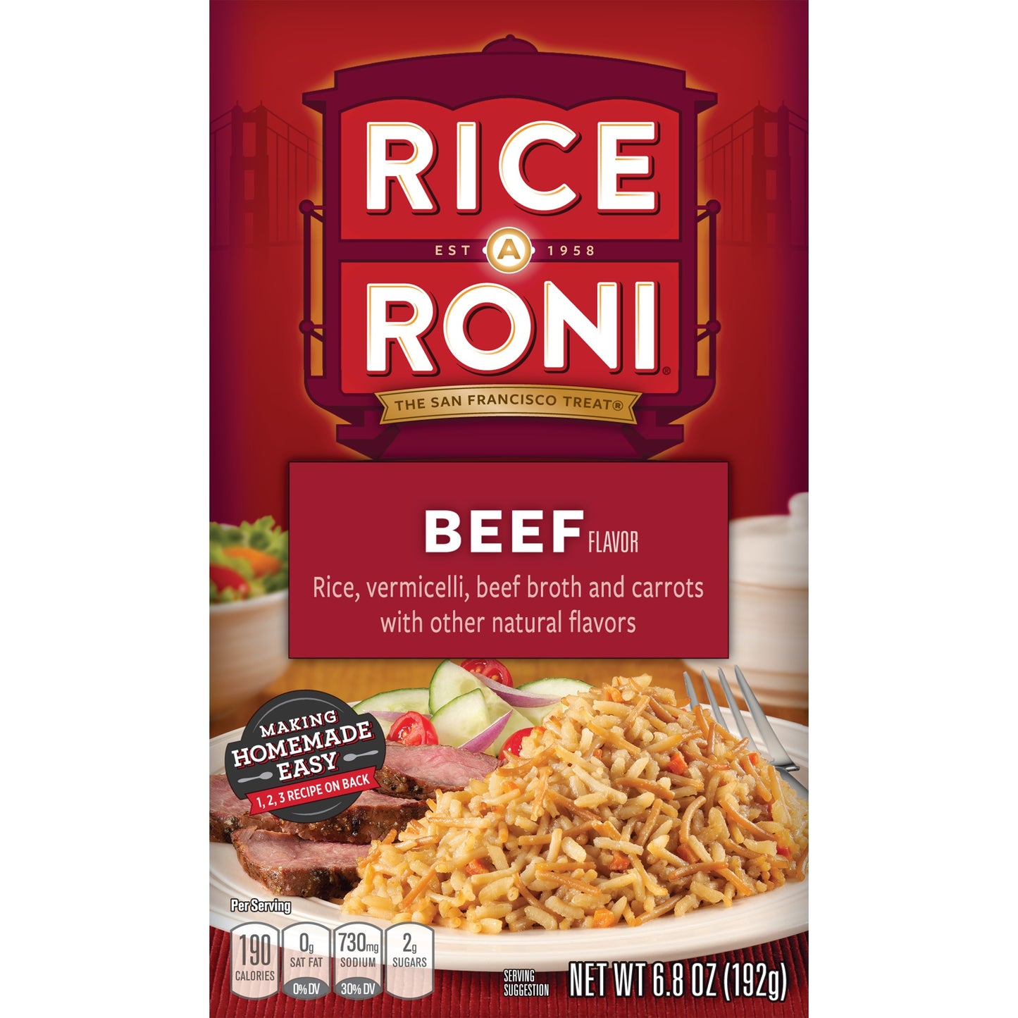 Rice-a-Roni Rice Mix Beef 6.8 Oz Box