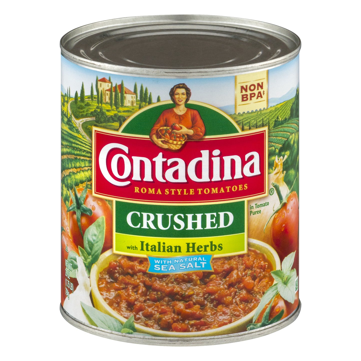 Contadina Crushed Roma Tomatoes with Basil 28 Oz Can