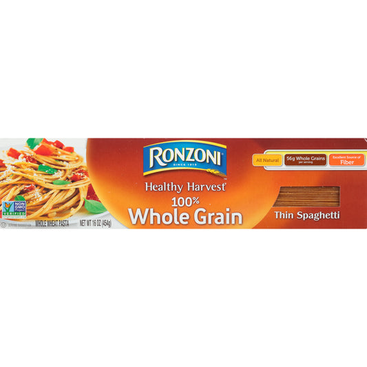 100% Whole Grain Wheat Pasta, Thin Spaghetti