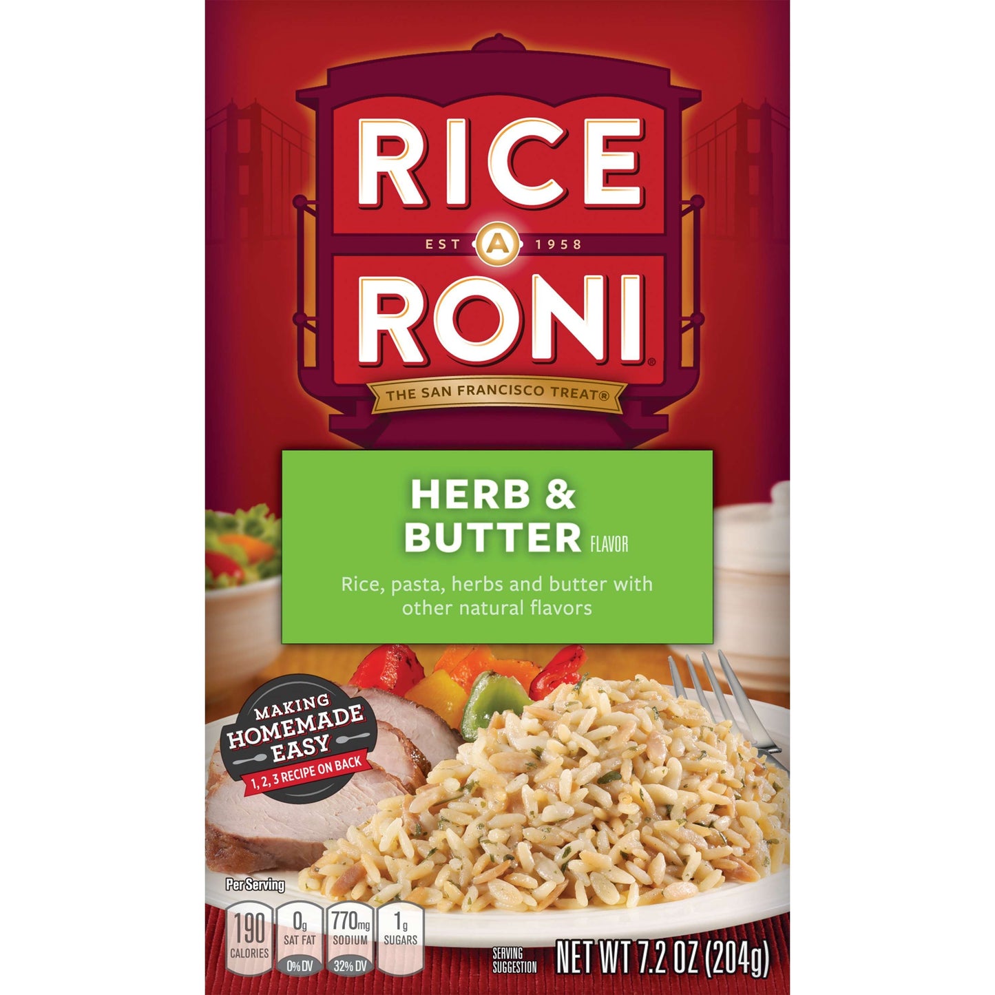 Rice-a-Roni Rice & Pasta Mix Herb & Butter 7.2 Oz Box