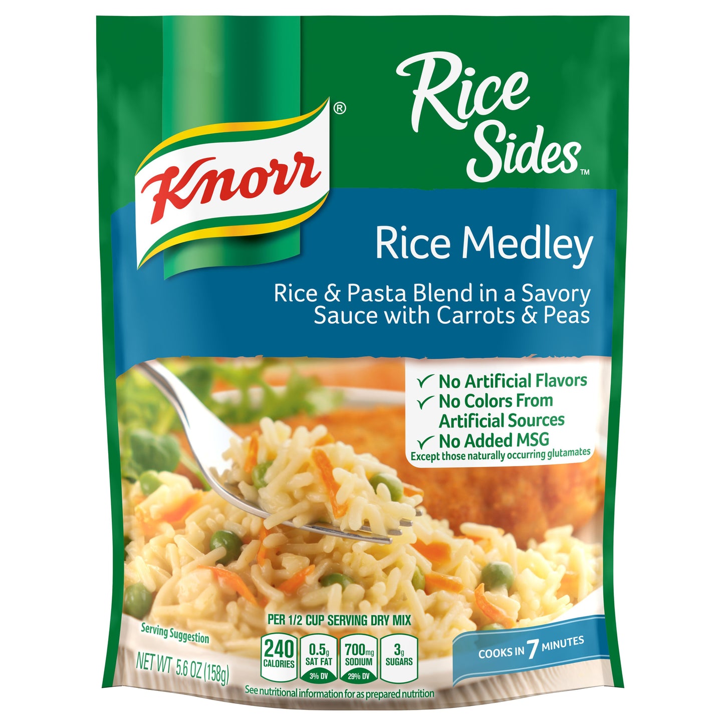 Knorr No Artificial Flavors Rice Medley Sides 7 Minute Cook Time 5.6 Oz