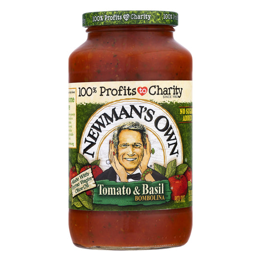 Newman S Own Pasta Sauce Tomato & Basil 24oz Glass Jar