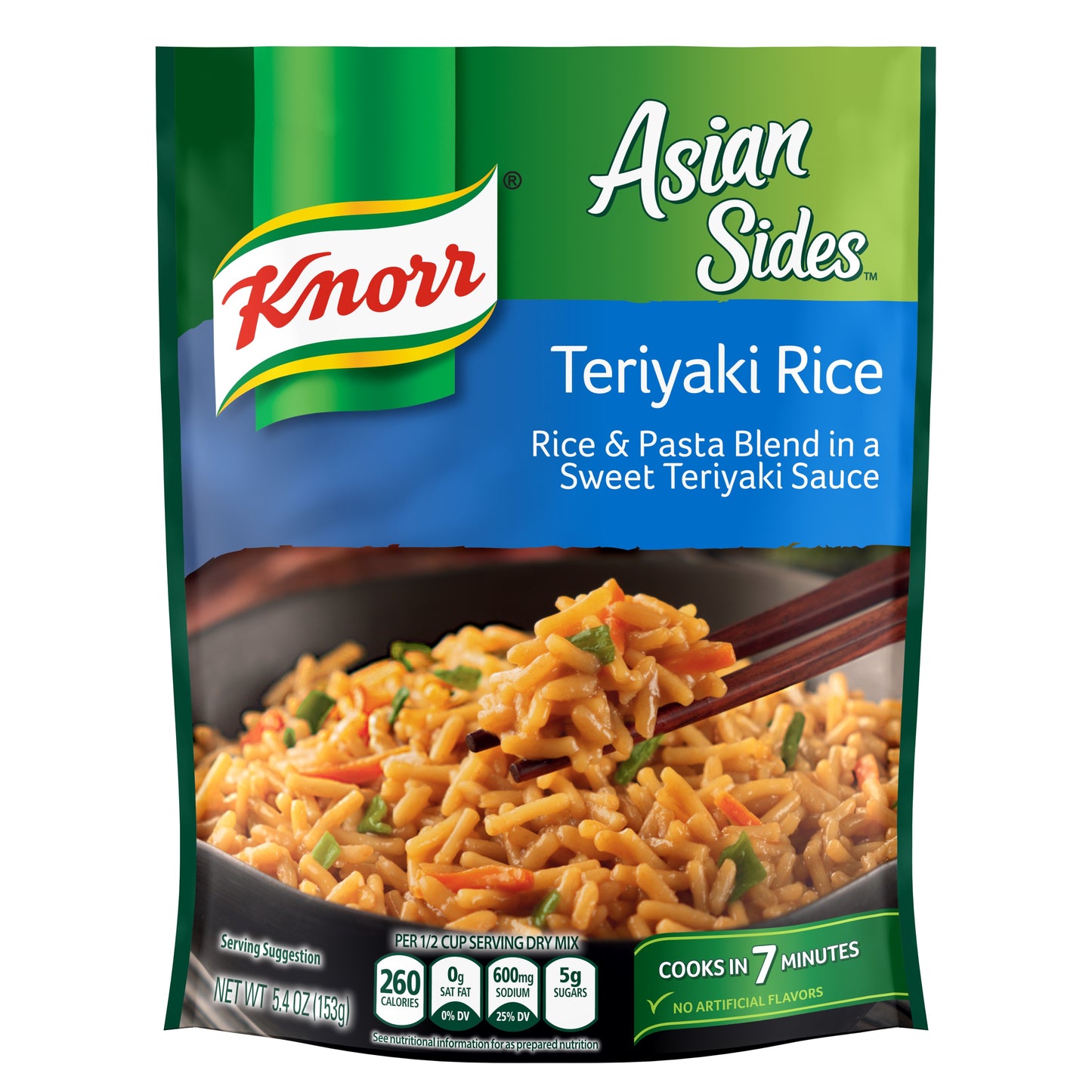 Knorr Rice Sides Teriyaki Cooks in 7 Minutes No Artificial Flavors No Preservatives No Added MSG 5.4 Oz