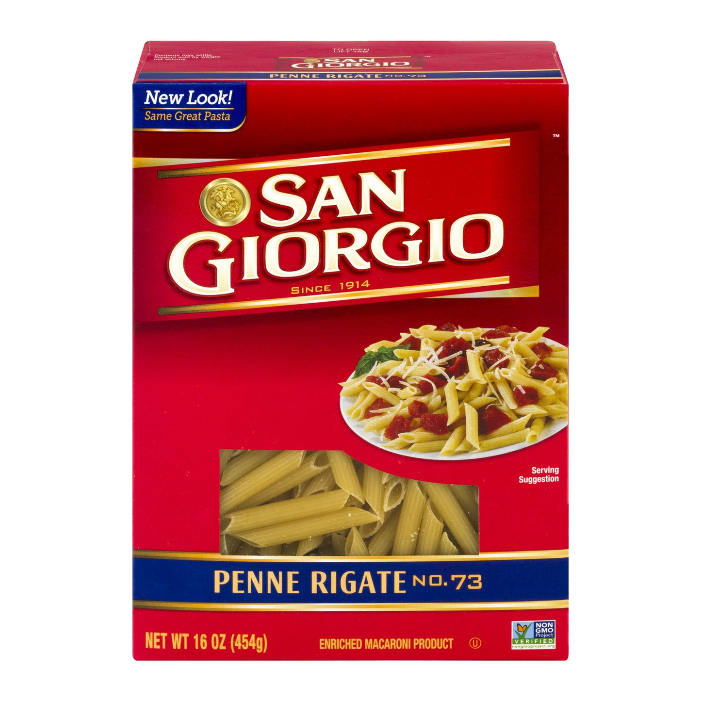 San Giorgio, Enriched Macaroni Product, Penne Rigate 16 oz