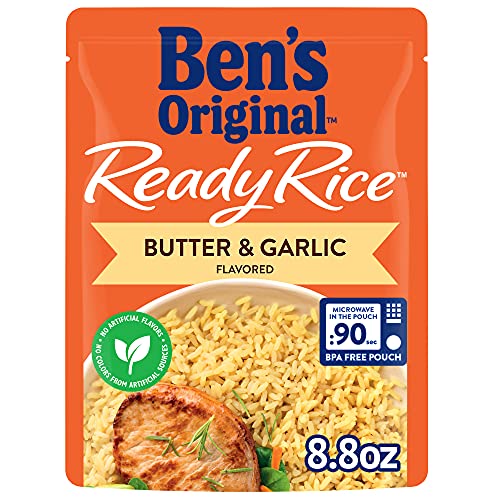 BEN S ORIGINAL Ready Rice Butter and Garlic Flavored Rice Easy Dinner Side 8.8 OZ Pouch