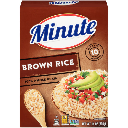 Minute Instant Brown Rice 100% Whole Grain Rice 14 Oz